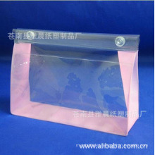 Reusable Waterproof washing transparent ladies clear toiletry cosmetic pvc handle bag